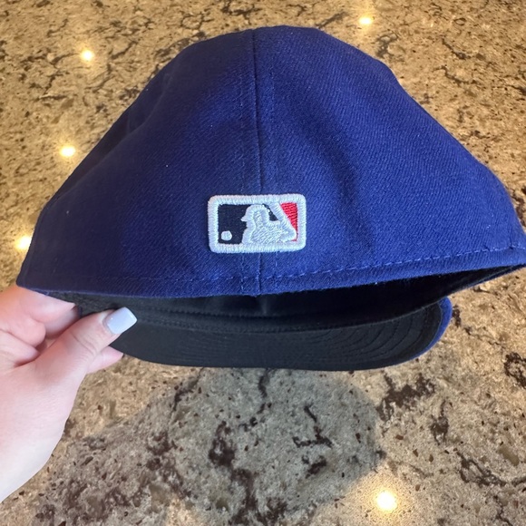 Los Angeles Dodgers Hat Cap Fitted Mens 7 1/8 Blue White New Era MLB Baseball - Picture 5 of 8